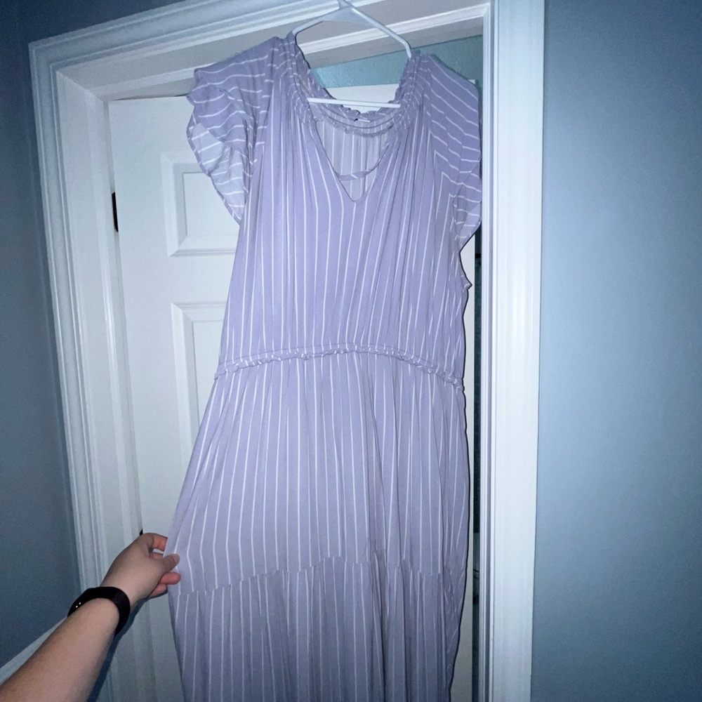 Old Navy Purple Striped Maxi Dress